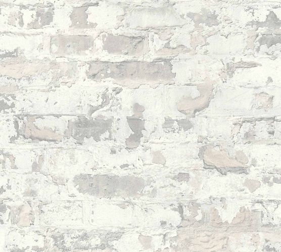 Non-Woven Wallpaper Stone Vintage cream grey 36929-3
