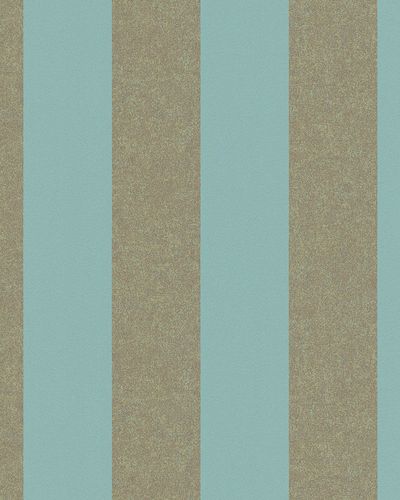 Non-Woven Wallpaper stripped blue gold metallic 31326