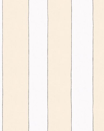 Image Kids Wallpaper Stripes yellow white 31104