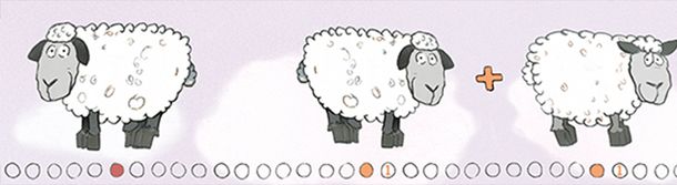 Kids Border Sheep Count pink white Jonas Koetz 46519
