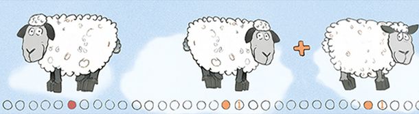 Kids Border Sheep Count blue white Jonas Koetz 46522