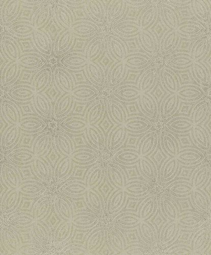Non-Woven Wallpaper Circles green beige Gloss 530537