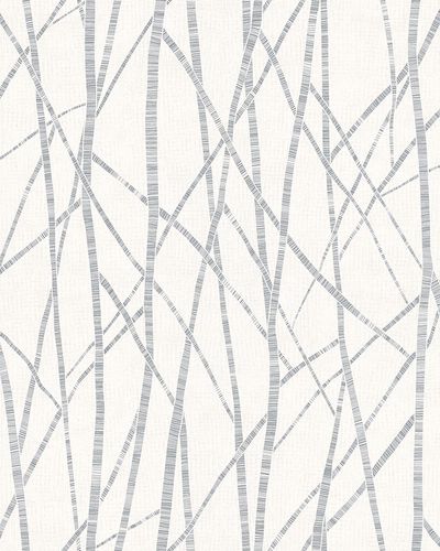 Non-Woven Wallpaper Branch white grey Gloss 6747-20