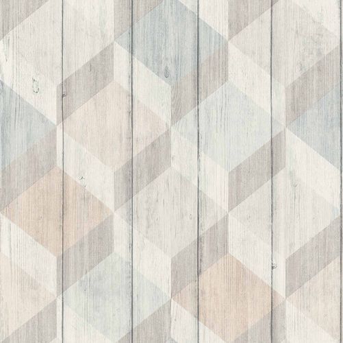 Image Vinyl Wallpaper Wood 3D GranDeco IW2004