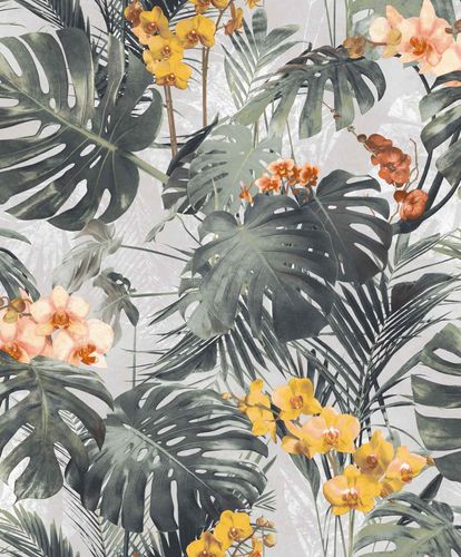 Image Vinyl Wallpaper Leaves Flowers Floral Myriad MY2101