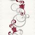 Non-Woven Wallpaper Floral Circle white red Gloss 13287-20 1