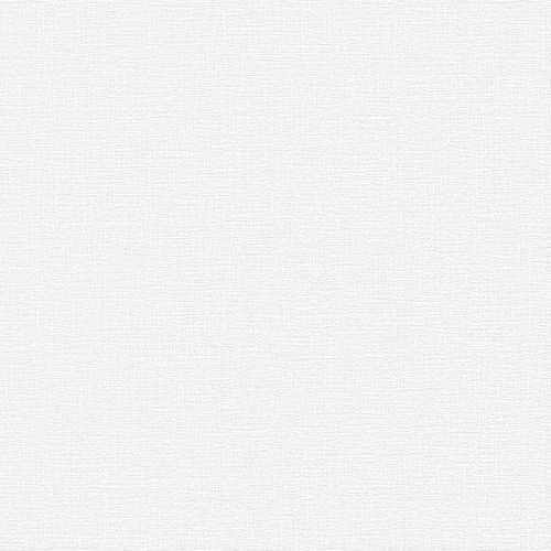 non-woven wallpaper structured plain design gray white 36713-1
