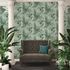 Non-Woven Jungle Botanical white green 36820-1 2