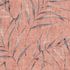 Non-Woven Fern Leaves Floral salmon-red grey 37335-4 3