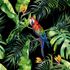 Photo Wallpaper Digital Floral Parrot black DD116615 1