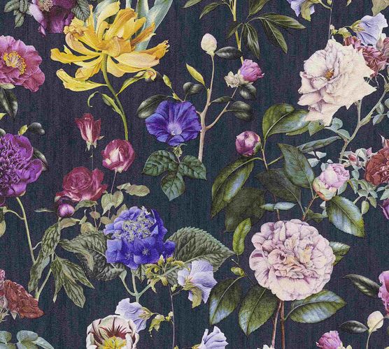Non-Woven Wallpaper Jette Joop Flowers grey-blue 37336-4