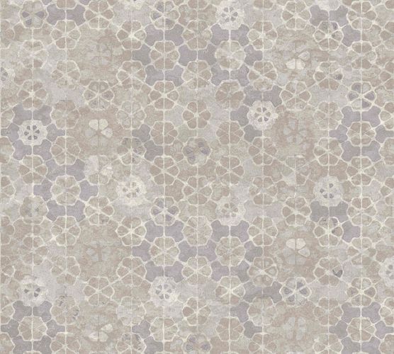 Non-woven wallpaper vintage tiles grey white 37391-2