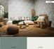 Non-woven wallpaper plainwallpaper mottled green 37395-3 6
