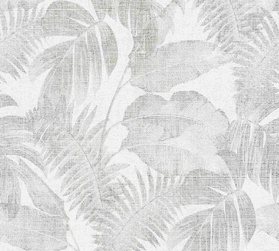 Non-woven wallpaper leaves cream brown 37396-2