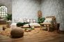 Non-woven wallpaper leaves cream green 37396-4 9