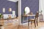 Non-woven wallpaper leaves blue black 37396-5 7