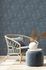 Non-woven wallpaper leaves blue black 37396-5 5