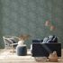 Non-woven wallpaper blossom twigs green cream 37397-3 5