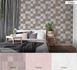 Non-woven wallpaper tiles taupe cream silver 37406-3 5