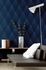 Non-woven wallpaper graphicale rhombuses blue 37419-1 4