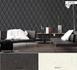 Non-woven wallpaper graphicale rhombuses black 37419-3 6