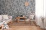 Non-woven wallpaper blossom tendrils grey white 37420-1 5