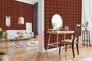 Non-woven wallpaper tile look red grey black 37421-1 5