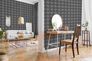 Non-woven wallpaper tile look grey black 37421-3 5