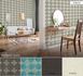 Non-woven wallpaper tile look cream grey 37421-5 6