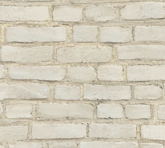 Non-woven wallpaper stone optic beige grey 37414-1