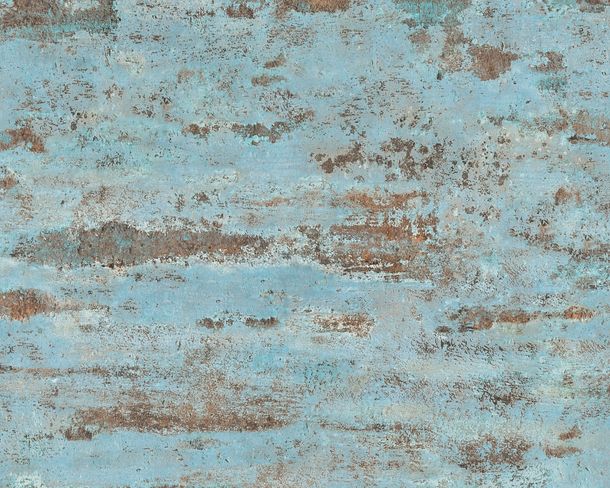 Non-woven wallpaper vintage wall blue brown 37415-3