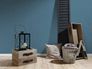 Non-woven wallpaper mosaic vintage blue 37284-8 3