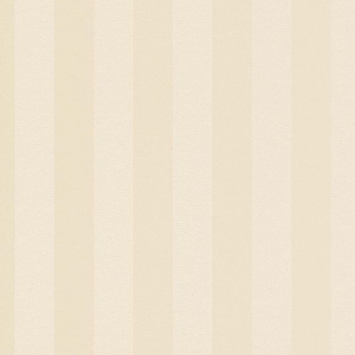 Non-woven wallpaper striped plain ivory glitter 37227-3