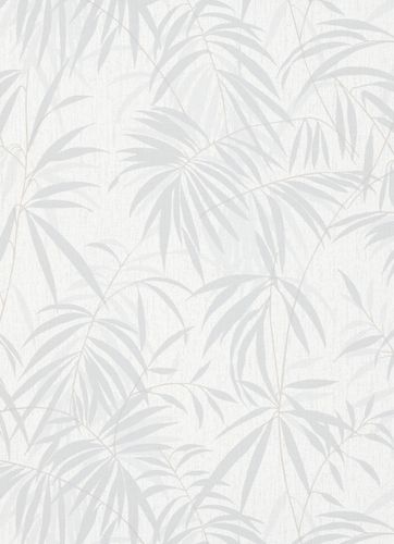 Wallpaper fern white grey beige 10067-31