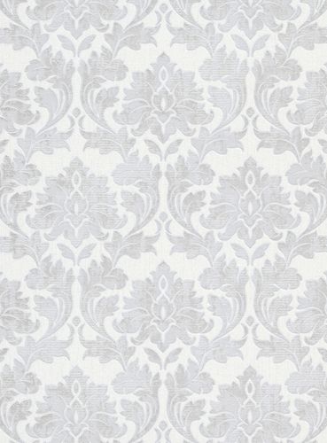 Wallpaper baroque white grey glitter 10070-31