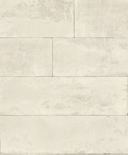 Non-woven wallpaper stone optic lightgrey 426007