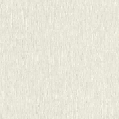 Non-woven wallpaper plain white silver 550412