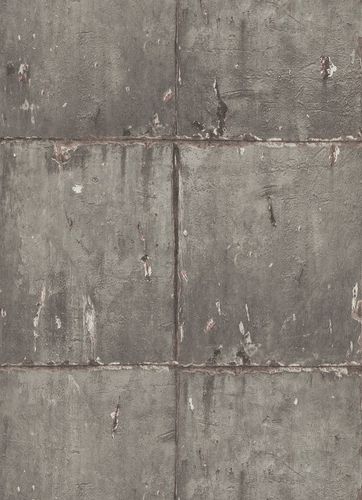 Non-woven wallpaper industrial wall brown 10084-11