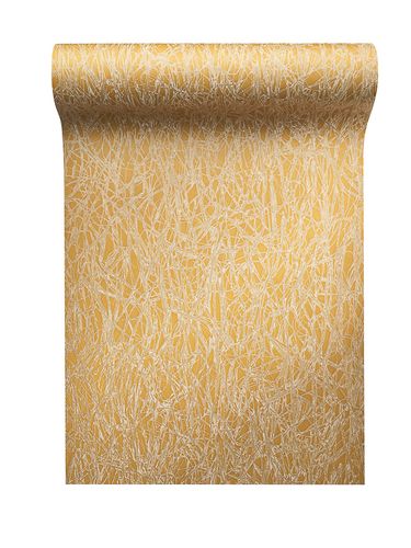 Non woven wallpaper structures yellow white gold 64788