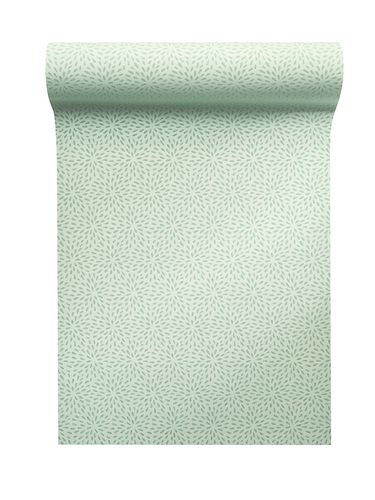 Non woven wallpaper floral mint green glitter 64793
