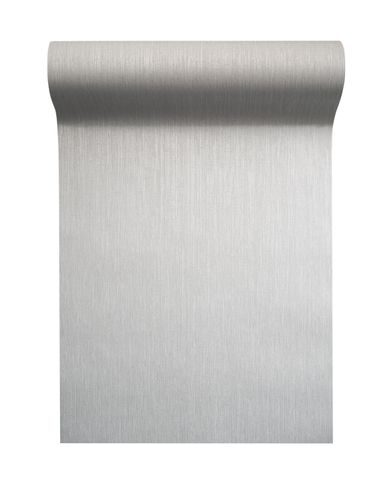 Non woven wallpaper plain light grey silver 64885