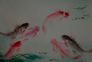 Photo Wallpaper Non-Woven Fishes Koi Pond red green 1