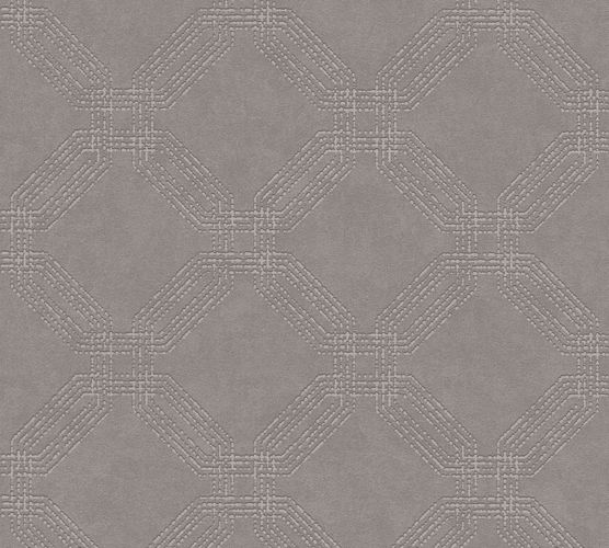Non-woven wallpaper graphic modern dark taupe 