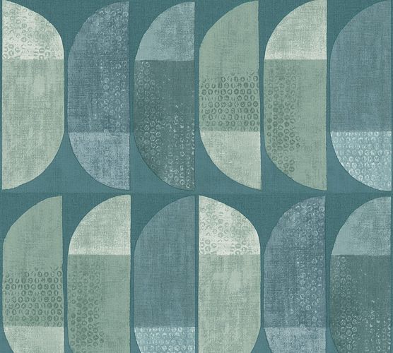 Non-Woven Wallpaper Graphic green blue 37531-3