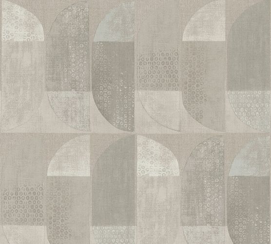 Non-Woven Wallpaper Graphic Semicircle beige grey 37531-4