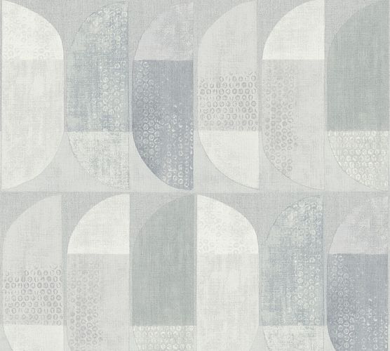 Non-Woven Wallpaper Graphic Semicircle grey 37531-5