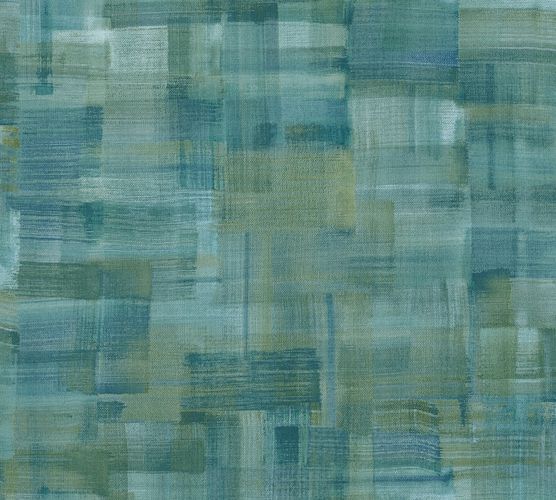 Non-Woven Wallpaper Wipe technique green blue 37532-1