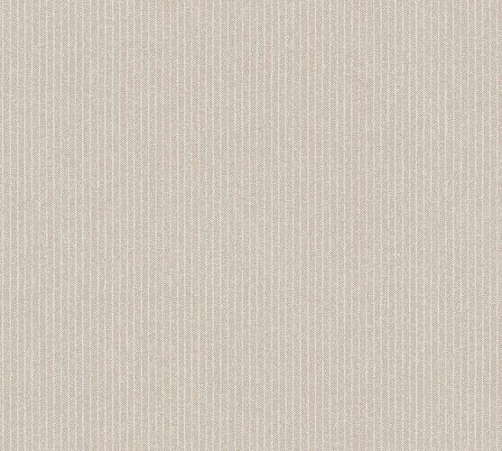Wallpaper non-woven fine stripes creambeige 37550-2