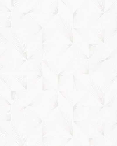 Non-woven wallpaper geomatrical white 31841