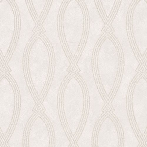 Non-Woven Wallpaper Ikat Graphic cream metallic 84847